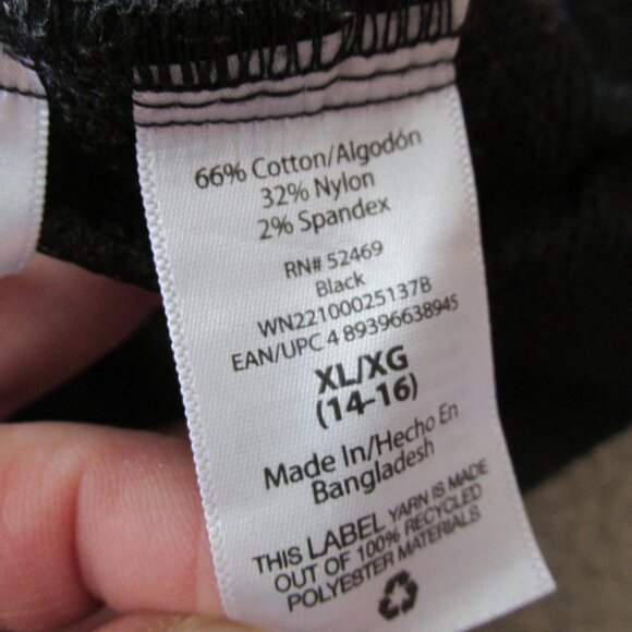 Wonder Nation Pull On Elastic Chino Shorts Youth Boys Size XL 14-16 Black Casual - Picture 5 of 7